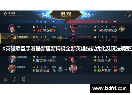 《英雄联盟手游最新更新揭晓全新英雄技能优化及玩法调整》